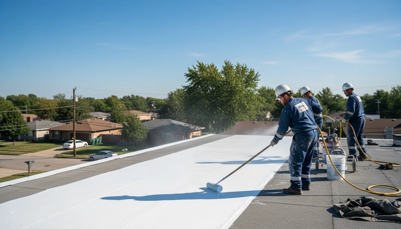 Commercial roof coating in Saint Bernice, IN near me